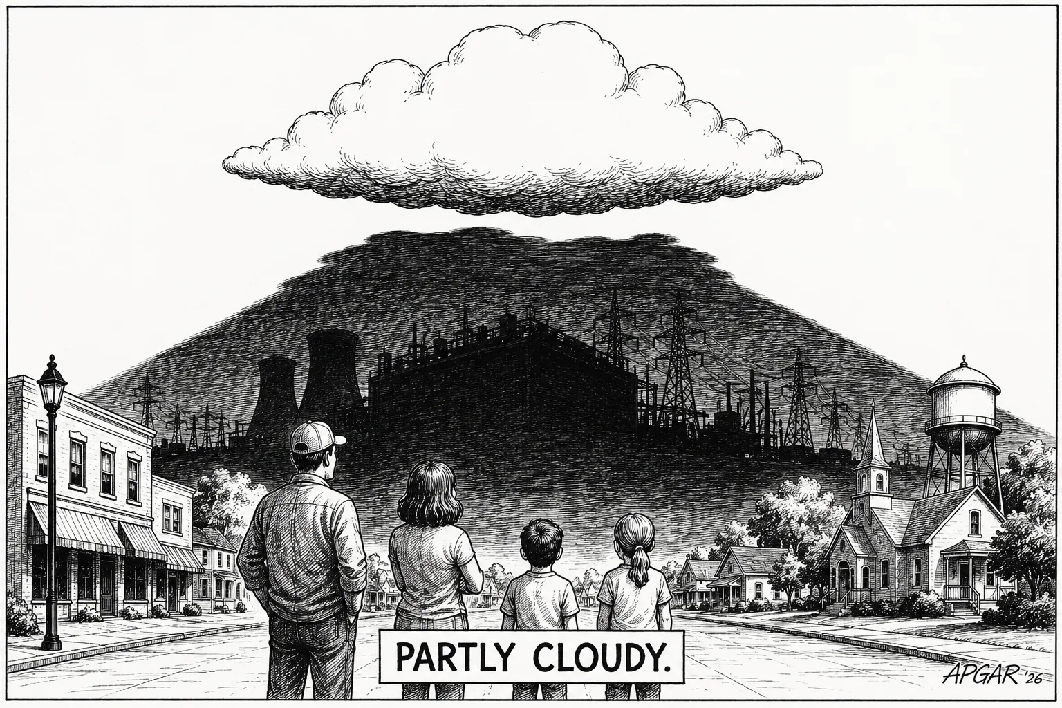 Cloud Infrastructure Shadow Partly Cloudy