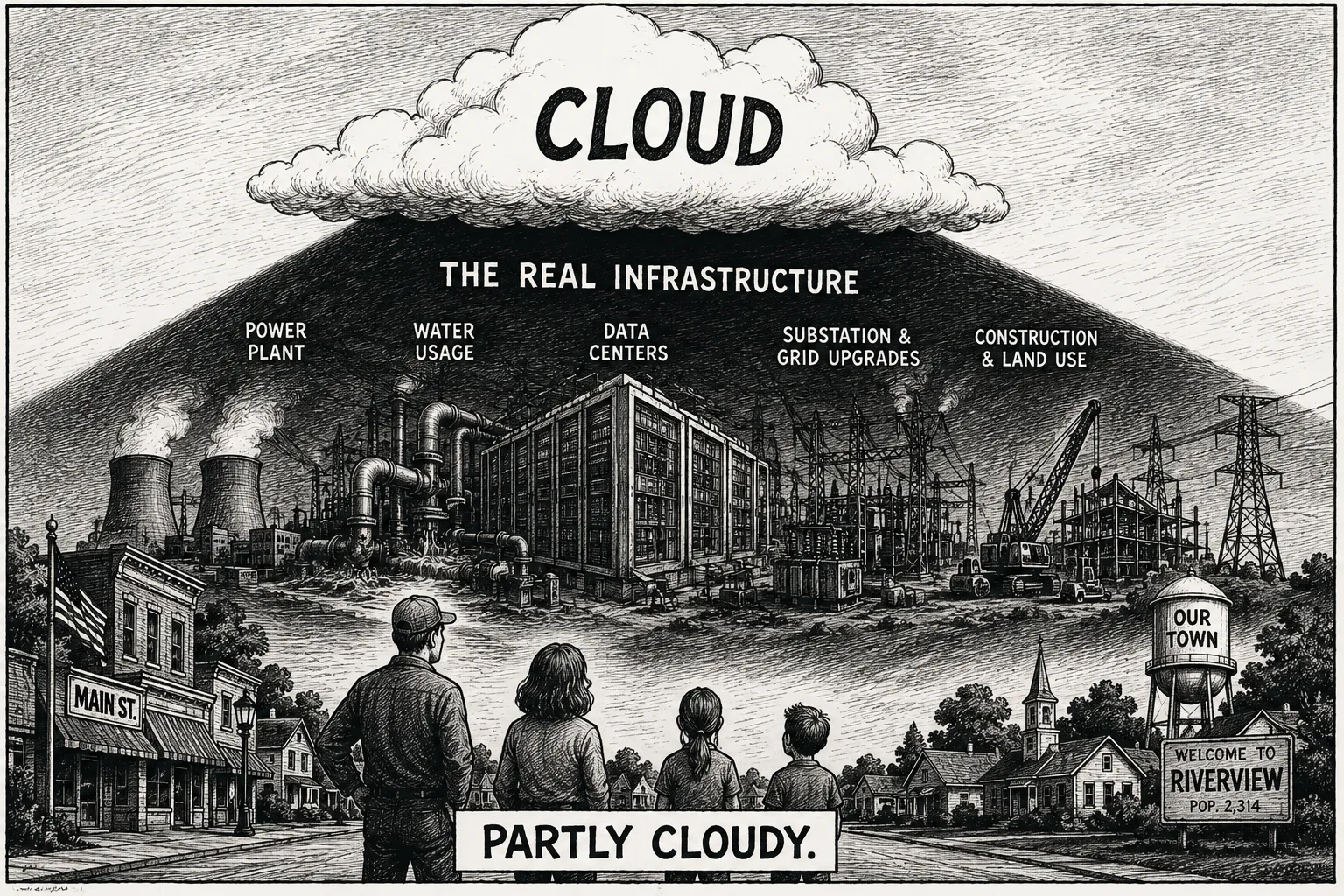Cloud Real Infrastructure Partly Cloudy
